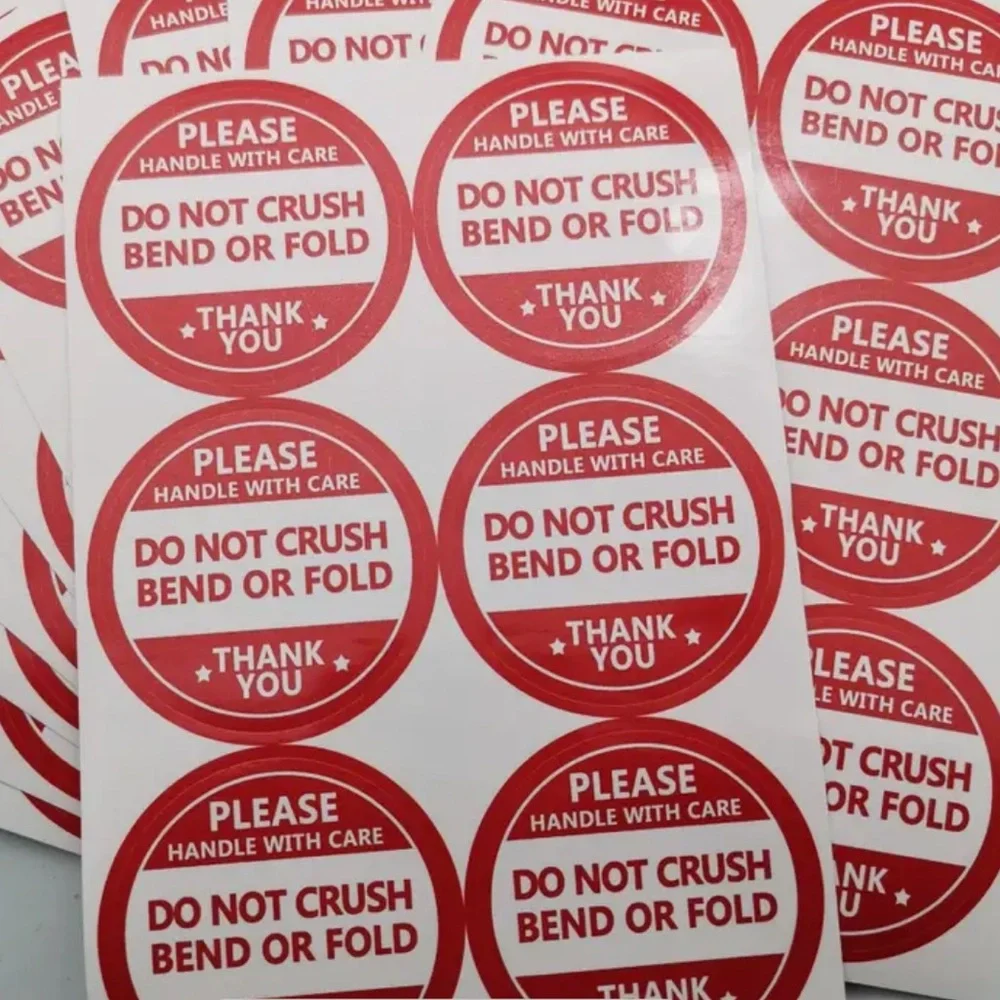 60 pcs handle with care stickers